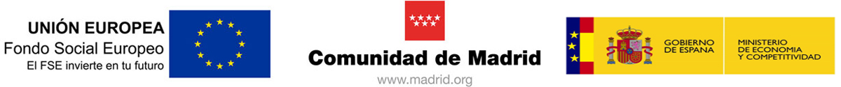 Logotipos del Fondo Social Europeo y de la Comunidad Autónoma de Madrid